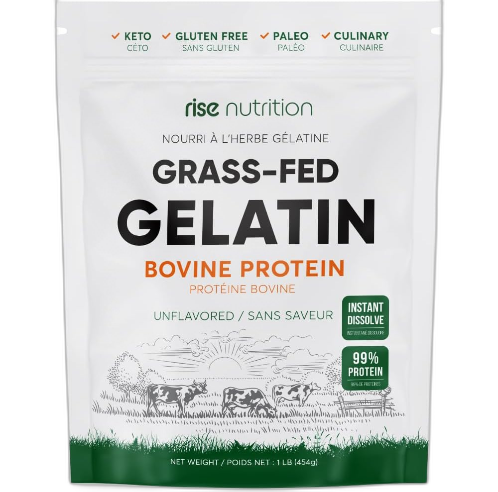 Grass-Fed Gelatin Powder, Bovine Protein, Non-GMO