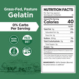 Grass-Fed Gelatin Powder, Bovine Protein, Non-GMO