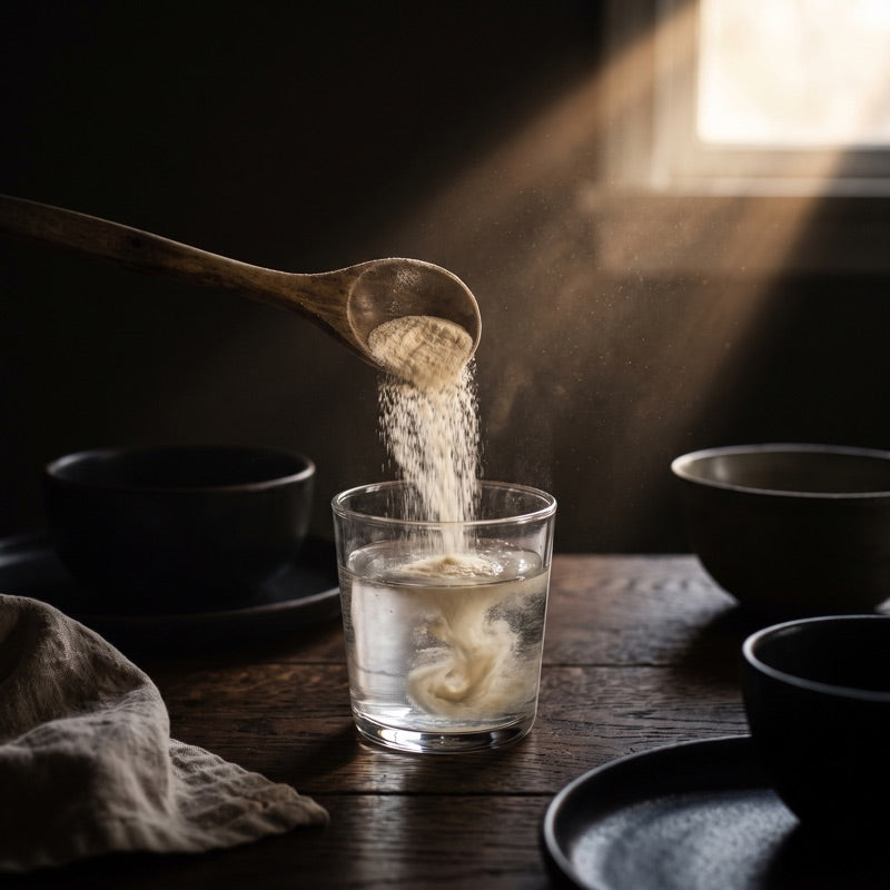 Dissolves clean — pure bovine collagen