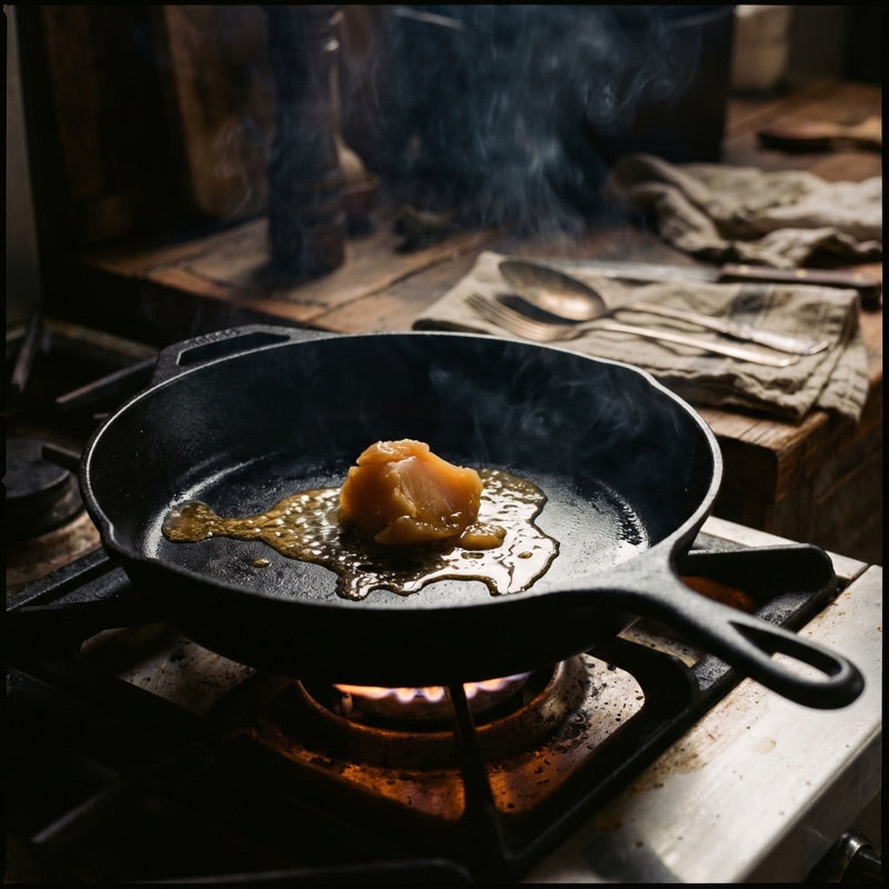 Golden tallow, stable over open flame